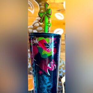 🆕 2023 STARBUCKS “HOLIDAY TUMBLERS” NEW with TAG with Silicone Bow🎀 Straw C…
